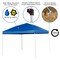 Flash Furniture Blue Canopy Tent, Folding Table and 4 Chair Set JJ-GZ10183Z-4LEL3-BLWH-GG - alternate 6